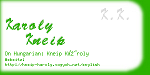karoly kneip business card